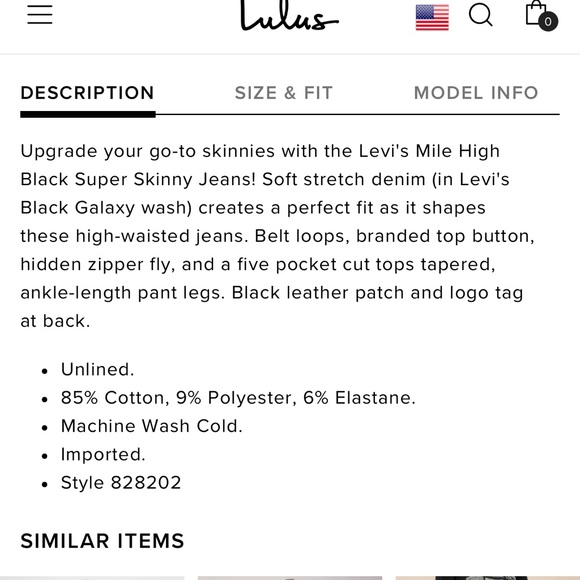 Levi's Mile High Super Skinny Jeans - Picture 13 of 13